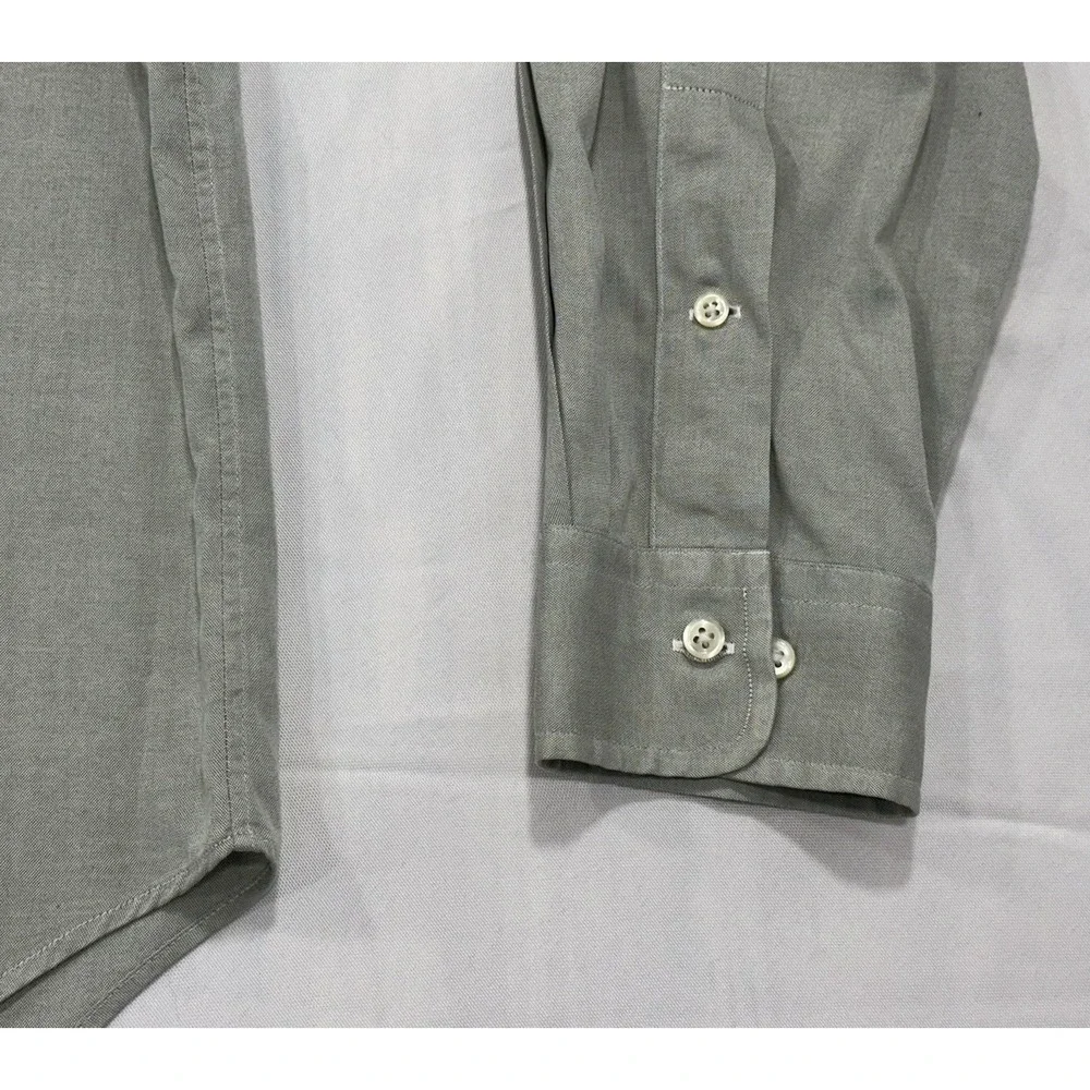 Polo Ralph Lauren Classic Fit Mens Gray Long Sleeve Button Shirt 16 - 34/35 READ